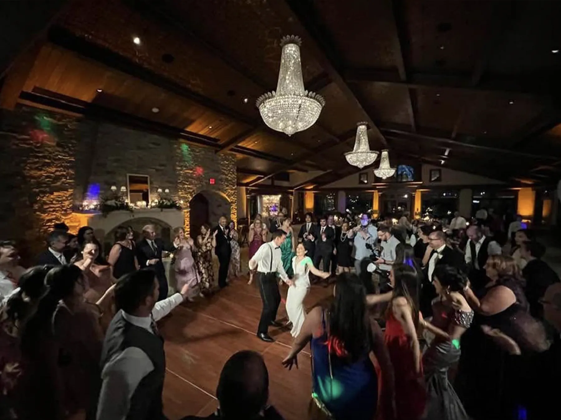 Wedding couple dancing at GreatHorse in Hampden MA with MARX entertainment DJ